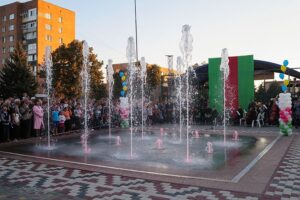 Сухой светомузыкальный фонтан в Краснограде