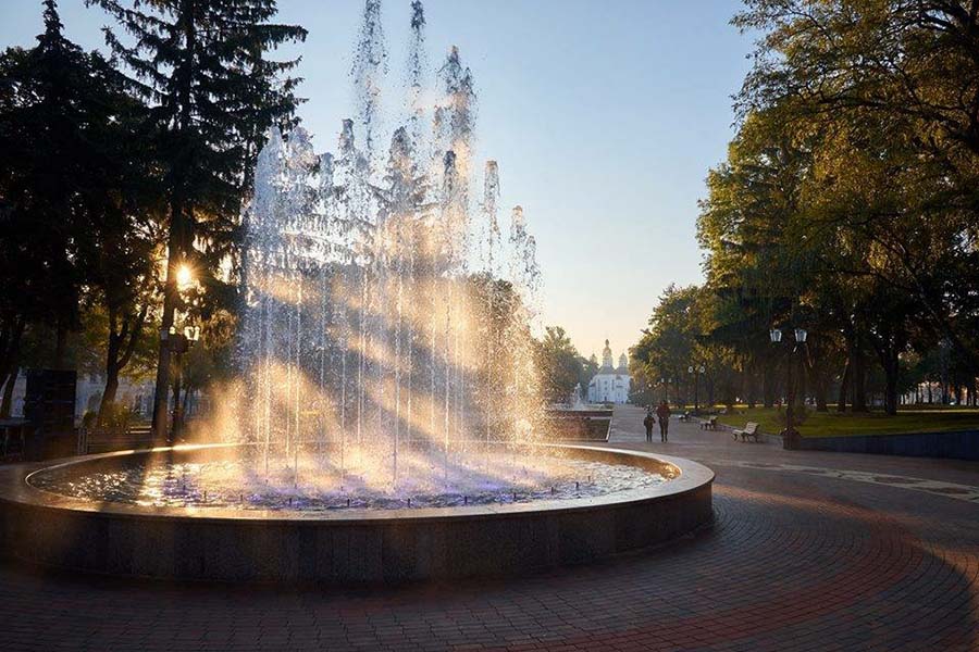 Светомузыкальный ансамбль фонтанов на Аллее Героев - Фото №5