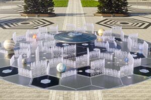 Концепт интерактивного фонтана-лабиринта «Maze»